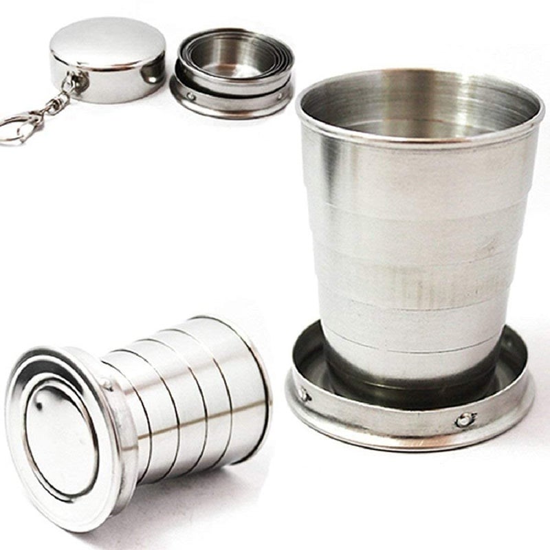 Shyam Creation Stainless Steel Foldable Multipurpose Glass for Travelling Portable Glass - Image 1