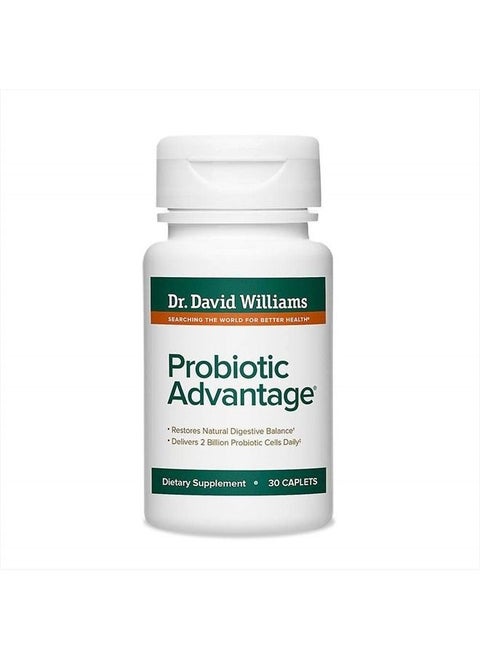 ' Probiotic Advantage Supplement with 7 Unique Strains and Patented Technology to Deliver Probiotics Alive (30 Caplets)