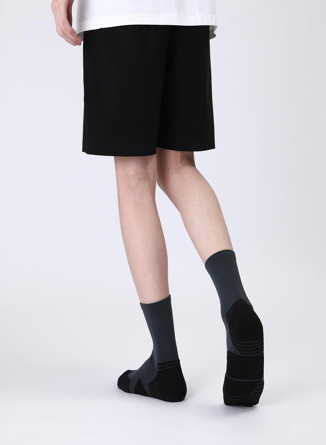 واندر جوارب رياضية رجالية من WANDER، 6 أزواج، جوارب رياضية ماصة للرطوبة للجري وركوب الدراجات، مقاسات من 6 إلى 9 - Image 3