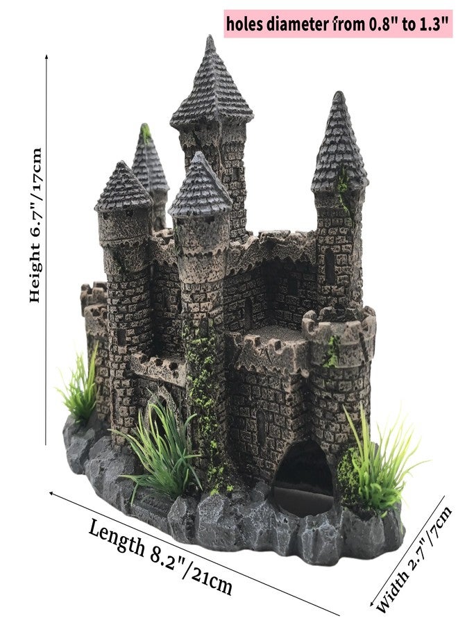 M2cbridge Aquarium Decor Castle Shipwreck Ornament Underwater Landscape(Mountain Castle) - Image 3