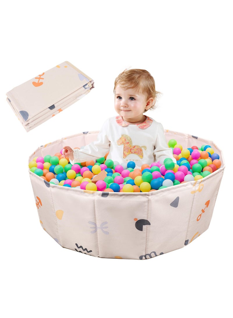 XiuWoo Ball Pit for Baby, Waterproof Kids' Ball Pits, Portable and Folding Ball Pool Big Toddler Round Ocean Ball Pit For  Baby Toddler Boys Girls indoor and Outdoor(Balls not included) - Image 1