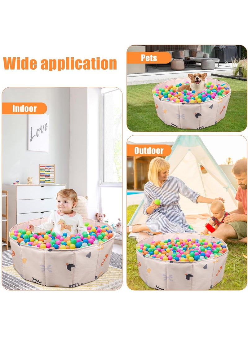 XiuWoo Ball Pit for Baby, Waterproof Kids' Ball Pits, Portable and Folding Ball Pool Big Toddler Round Ocean Ball Pit For  Baby Toddler Boys Girls indoor and Outdoor(Balls not included) - Image 3