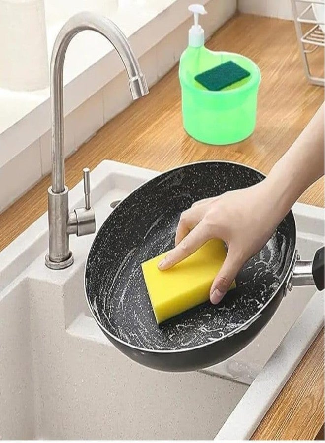 Meghasky Double Layer Liquid Soap Dispenser with Pump and Sponge Holder, Dishwasher Liquid Holder, Kitchen Sink Accessory - Image 5