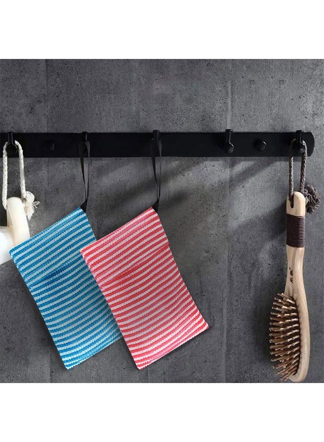 Linkidea 3 Pack Stripes Soap Bag For Soap Bars Exfoliating Sponge Body Scrubber Shower Soap Holder With Lanyard Mesh Soap Saver Pouch For Bath Bar Soap Foaming & Drying Soap Bags Bulk Pack - Image 5