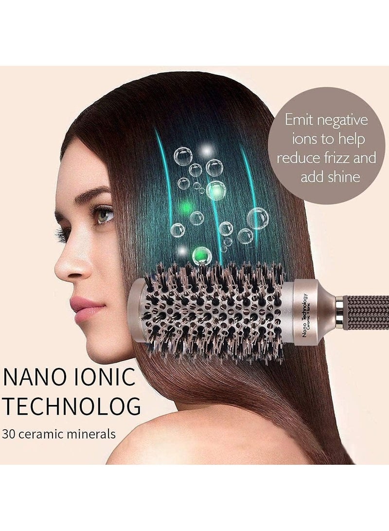 Round Hair Brush for Blow Drying, Nano Thermal Ceramic & Ionic Tech Barrel Bristle Hair Brush, Roller Brush for Styling,Curling and Straightening (25mm) - Image 2