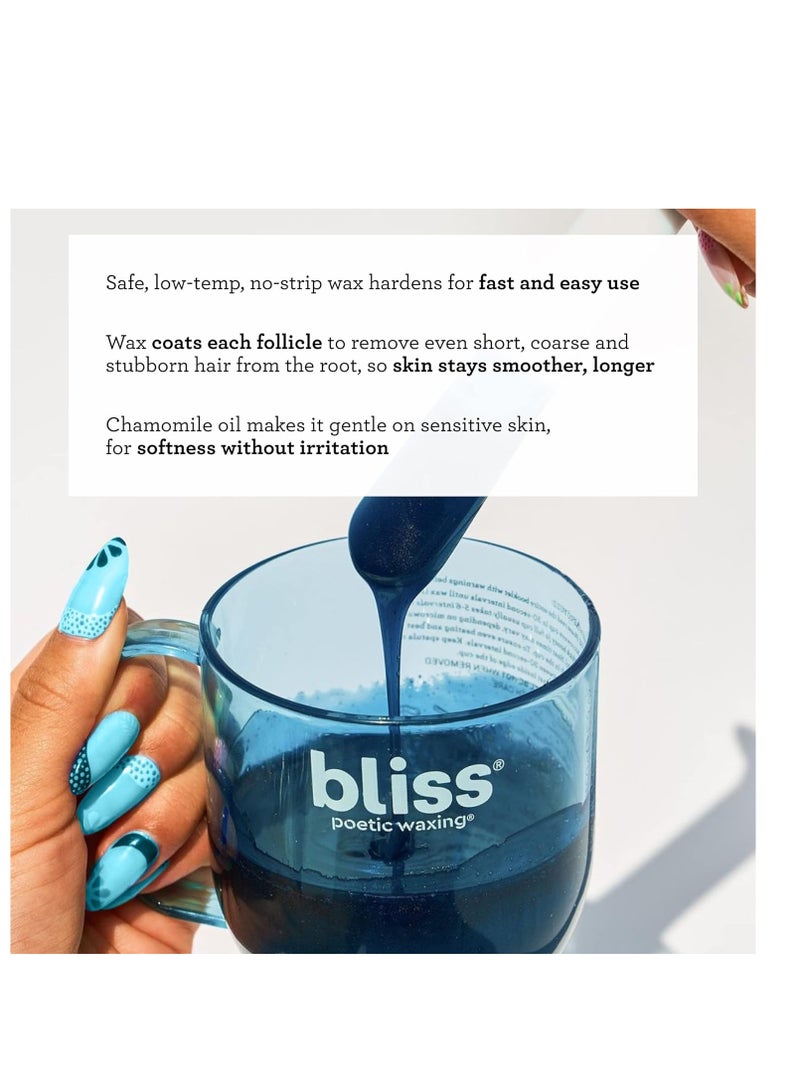 BLISS Bliss Poetic Waxing At Home Wax Kit - 5.3 Fl Oz - Microwavable Stripless Wax Hair Removal Kit - Fragrance Free - Safe for All Skin Types - 6 PC Set - Image 2