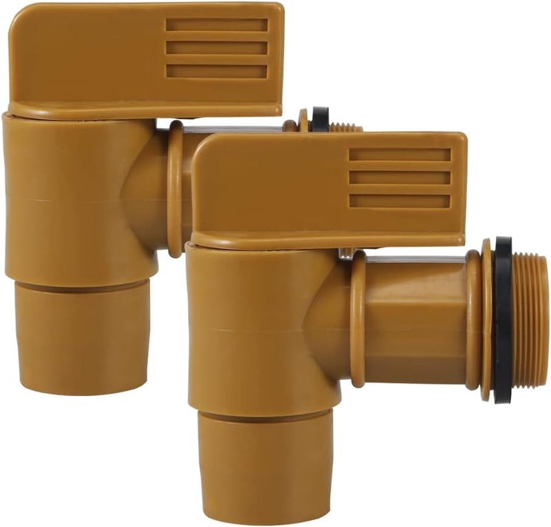 MUGLIO Drum Faucet Polyethylene Tap 2" Barrel Faucet Replacement Spigot for 15, 30 & 55 Gallon Drum by 2 Pack - Image 1