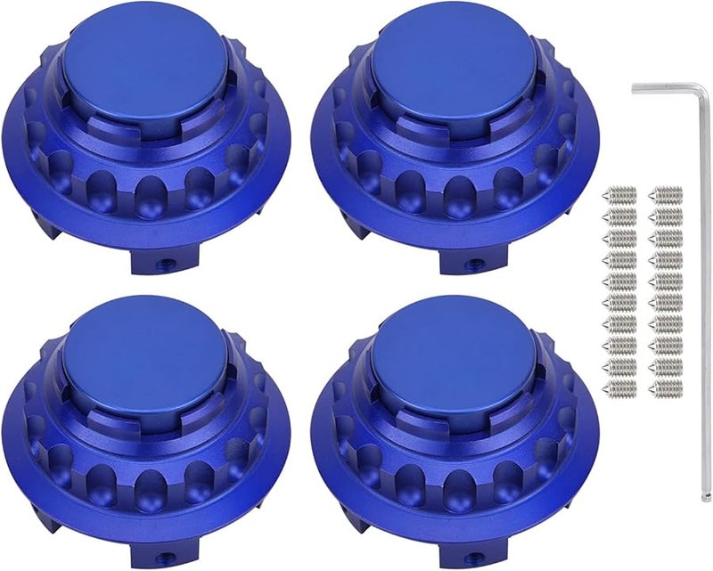 Blue Aluminum Alloy Wheel Center Hub Caps 4pcs For A C E Class Easy Installation - Image 2