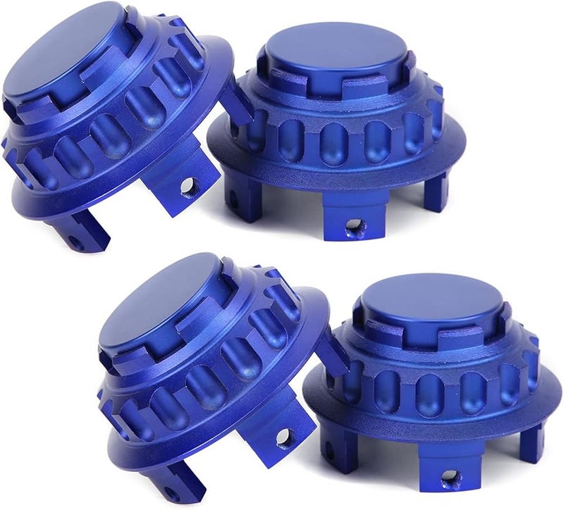 Blue Aluminum Alloy Wheel Center Hub Caps 4pcs For A C E Class Easy Installation - Image 3