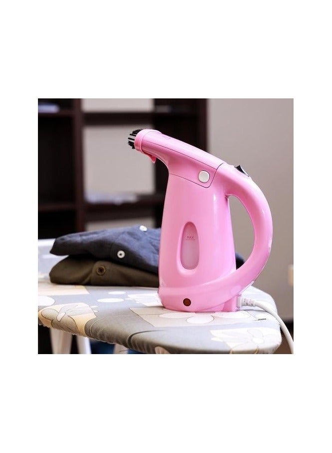 Handheld Garment Steamer 160ml Water Capacity 870W Pink, Electric Handheld Cloth Steamer Device  - Image 1
