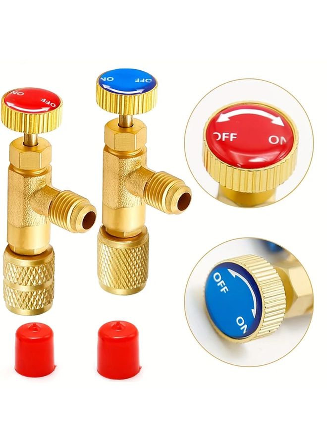 High R410 To R410 Brass Refrigerant Safety Valve With Adapters For HVAC Systems - Image 1