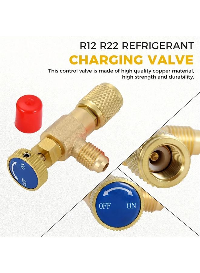 High R410 To R410 Brass Refrigerant Safety Valve With Adapters For HVAC Systems - Image 4