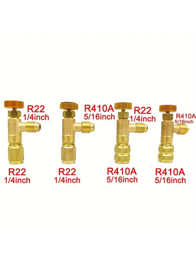 High R410 To R410 Brass Refrigerant Safety Valve With Adapters For HVAC Systems - Image 2