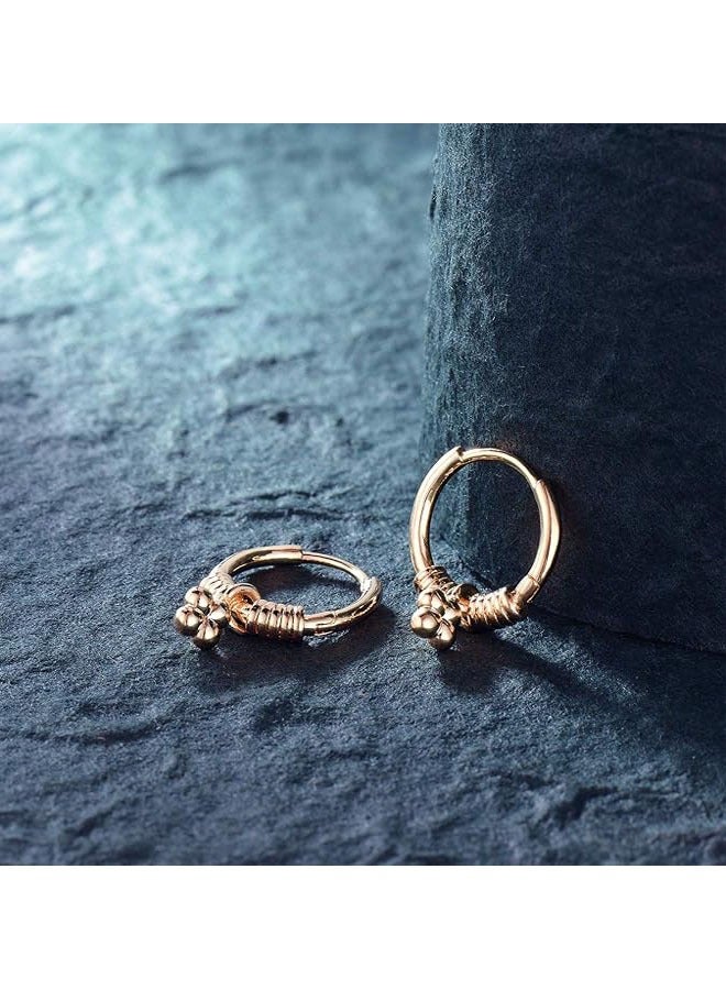 Mevecco Women Huggie Earrings Gold Hoop 14K Gold Filled Small Simple Handmade Hypoallergenic Everyday Jewelry - Image 5