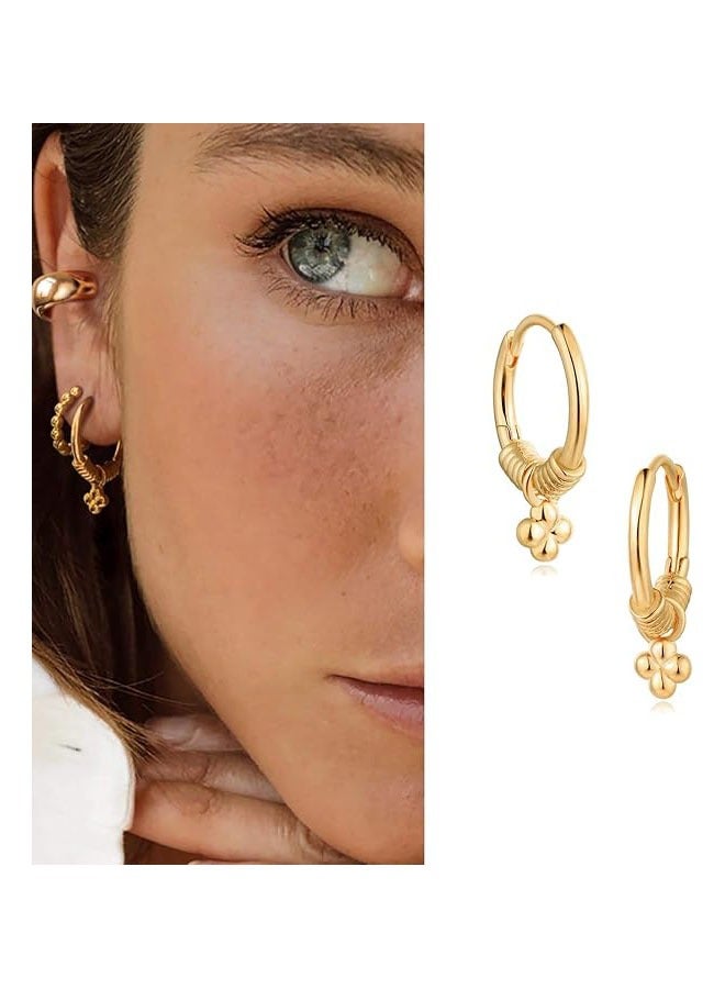 Mevecco Women Huggie Earrings Gold Hoop 14K Gold Filled Small Simple Handmade Hypoallergenic Everyday Jewelry - Image 3