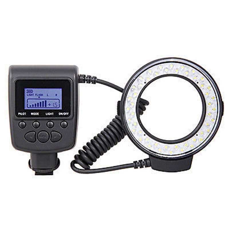 فلاش LED متعدد الألوان مع شاشة عرض LCD مرئية وسطوع أعلى - تصميم مريح - ضوء تصوير بأبعاد مثالية للتركيب على الكاميرا. - Image 1