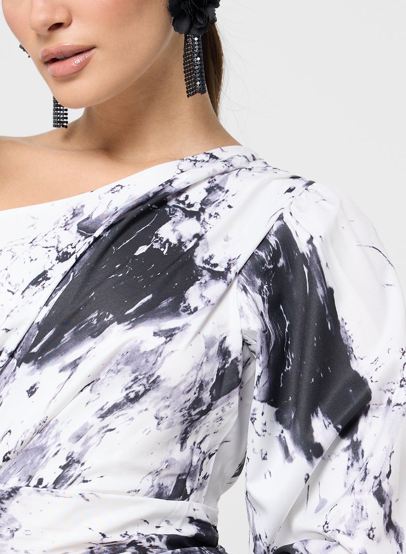ELLA Abstract Tiered Dress - Image 3