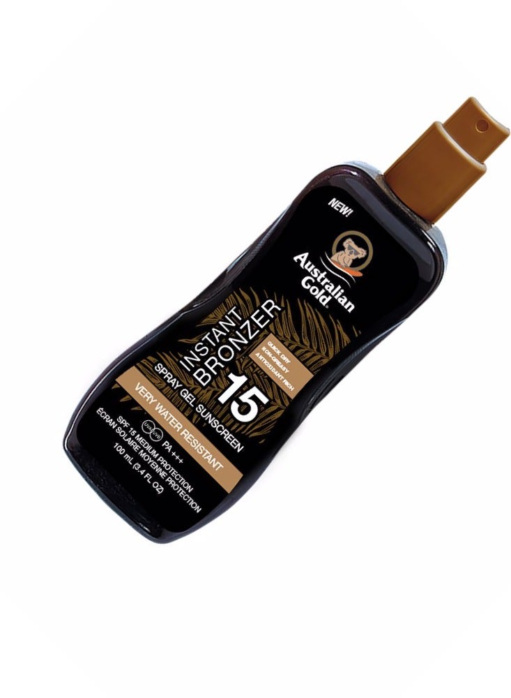 أوسترليان جولد جل رذاذ برونزر فوري من Australian Gold SPF15، 100 مل - Image 3