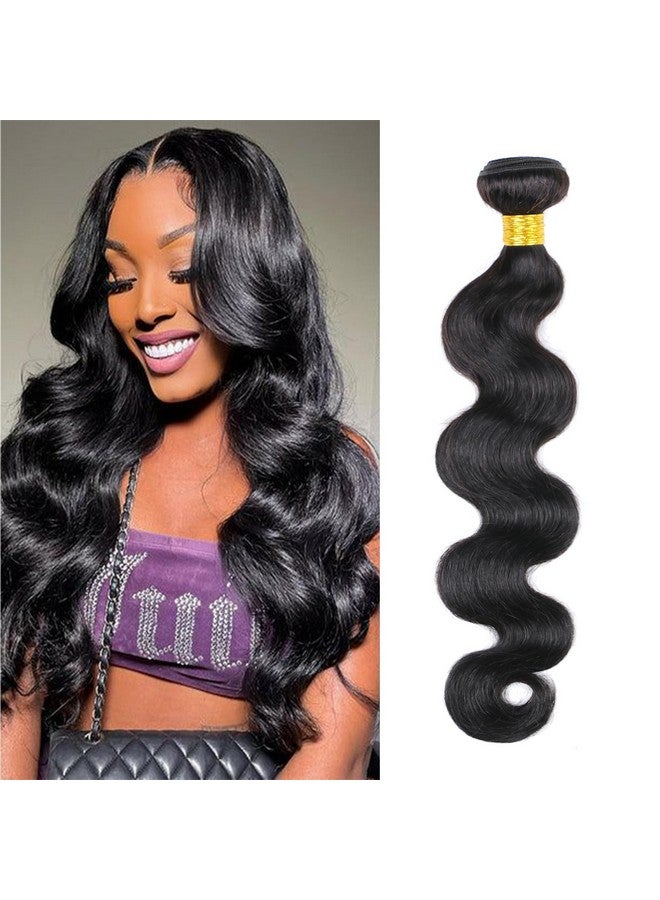 DAIMER 14 Inch Body Wave Human Hair One Bundle Double Weft Body Wave Bundles 10A Unprocessed Brazilian Virgin Hair Extensions For Black Women - Image 1