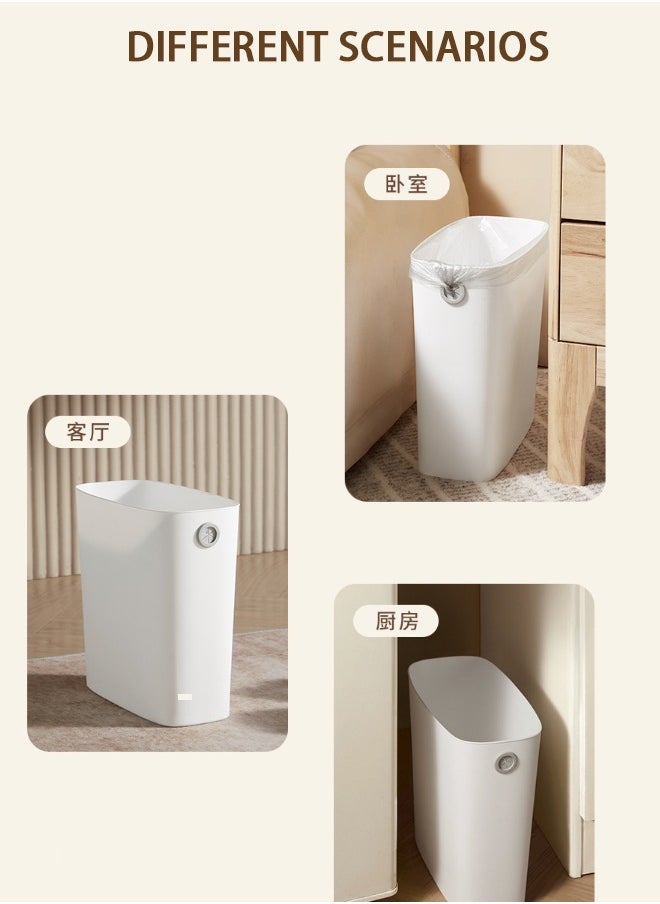 Generic - Plastic Waste Basket ，Plastic Small Trash Can Wastebasket, Garbage Container Basket for Bathrooms, Laundry Room, Kitchens, Offices, Kids Rooms, Dorms - Image 1