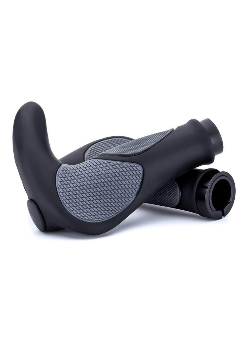 Generic Bike Handlebar Grips Lock-on Bicycle Grips Handle Bar End Bike Handle bar Rubber End Grips for MTB BMX Mountain Downhill Folding Bike(1 Pair)  - Image 1