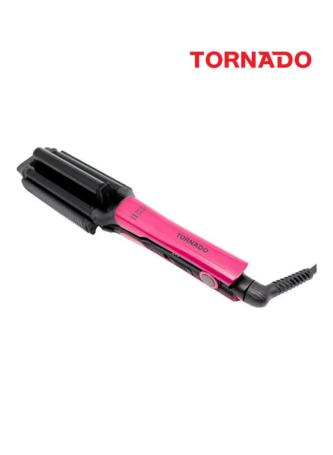 TORNADO Curling Iron TRY-2SM For Waving Hair With Ceramic Plates Black/Fuchia - Image 1