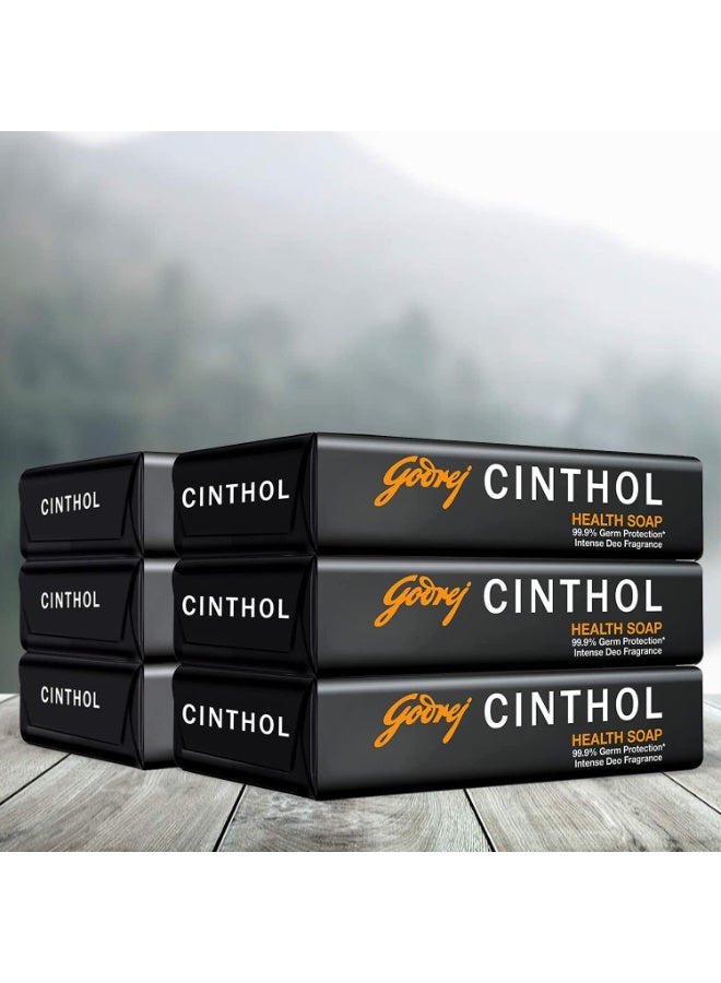 Cinthol Health+ Bath Soap, 100g (Pack of 6) - 99.9% Germ Protection & Insta Deo Fragrance - Image 1