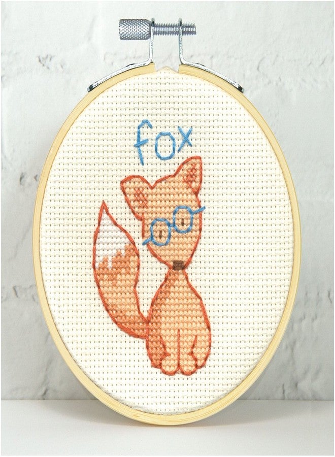 Dimensions Clever Fox Mini Counted Cross Stitch Kit for Beginners, 4'' - Image 2