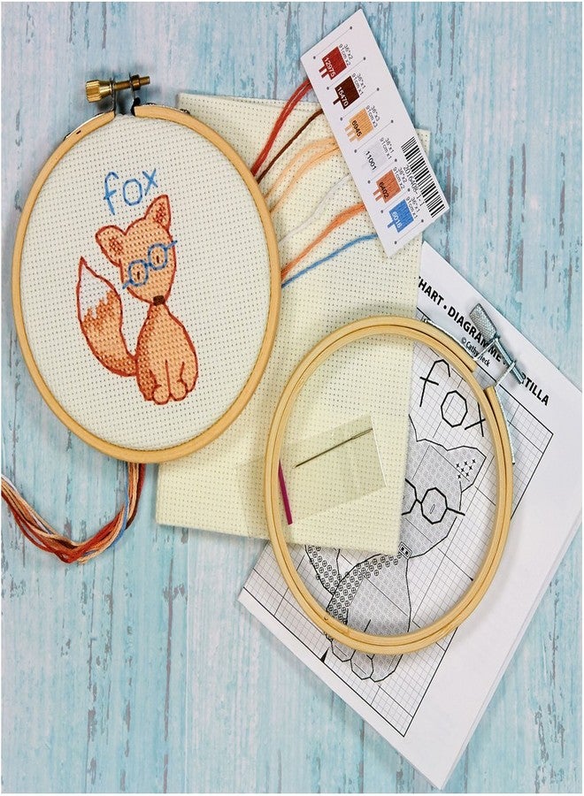 Dimensions Clever Fox Mini Counted Cross Stitch Kit for Beginners, 4'' - Image 4