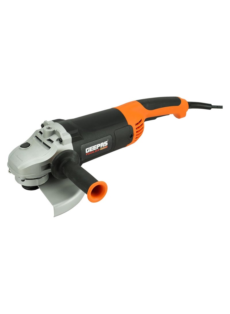 GEEPAS 26mm Angle Grinder, 2200W Power, 230mm Disc, GAG9022PR-240, 6500RPM, Aluminium Gear Box, Safety Lock System, Ideal for Metal Grinding & Cutting - Image 1