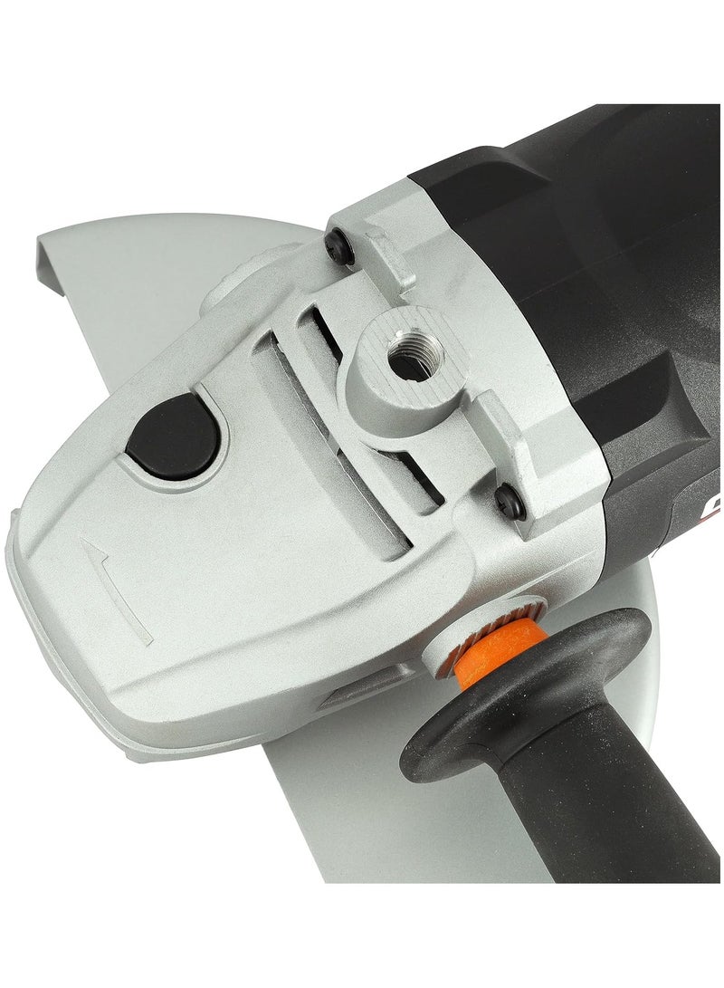 GEEPAS 26mm Angle Grinder, 2200W Power, 230mm Disc, GAG9022PR-240, 6500RPM, Aluminium Gear Box, Safety Lock System, Ideal for Metal Grinding & Cutting - Image 2