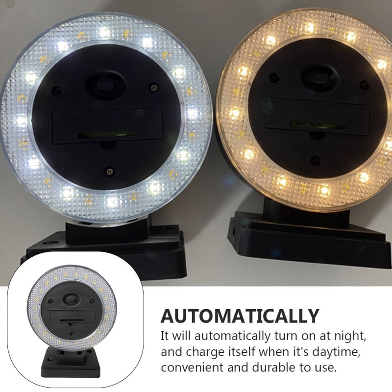 Dual Color Solar Wall Light Black Outdoor Fence Lamp For Yard Patio Garden - Image 4