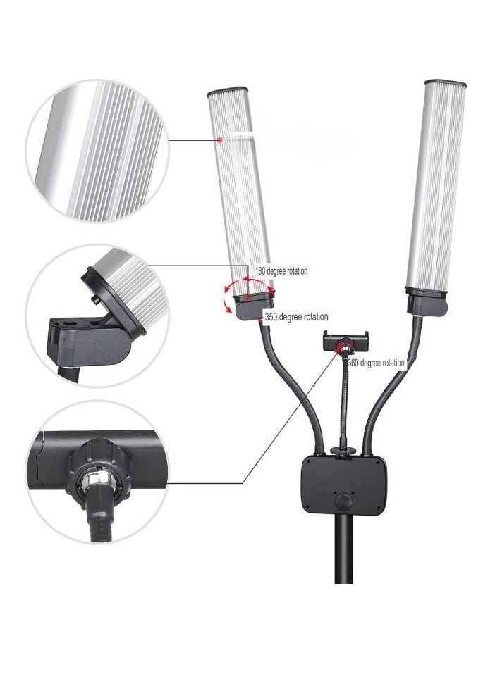 Loquat Double Arm Fill LED Light, Long Strip Photography Light, Dimmable Beauty LED Video Lights, Flexible Light Lamp For Photography And Videography, (Standard Light And 2m Reverse Folding Bracket Set ) - Image 2