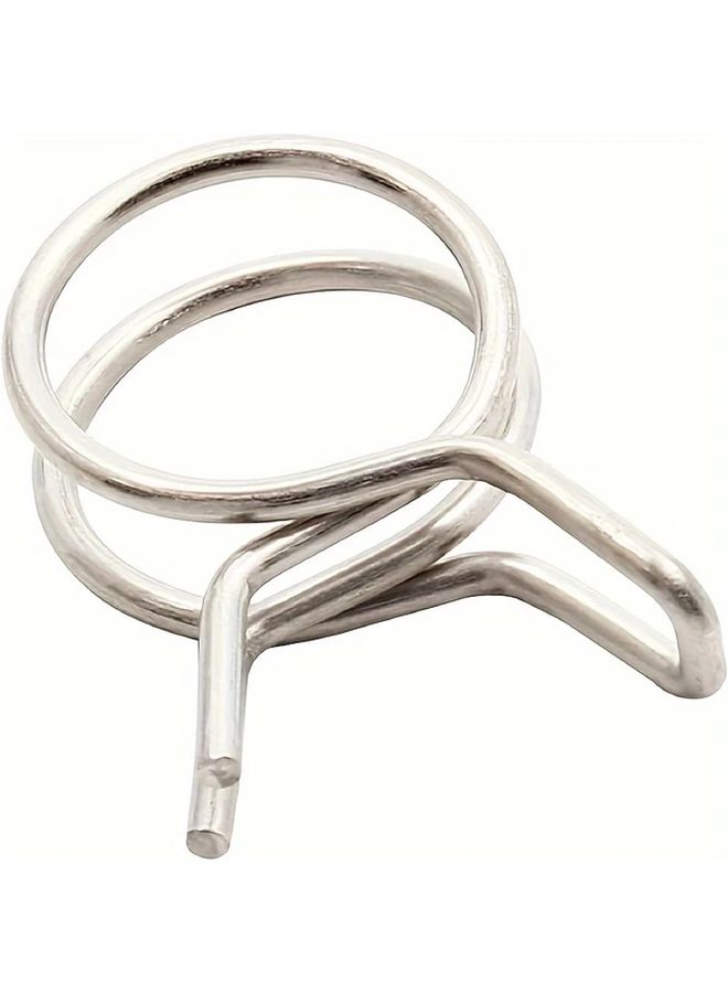 Universal Stainless Steel Double Ring Spring Clip 6mm Pipe Clamp 30pcs Leakproof Drip Irrigation Tube Adapter Easy to Install Gardening Watering Accessories - Image 4