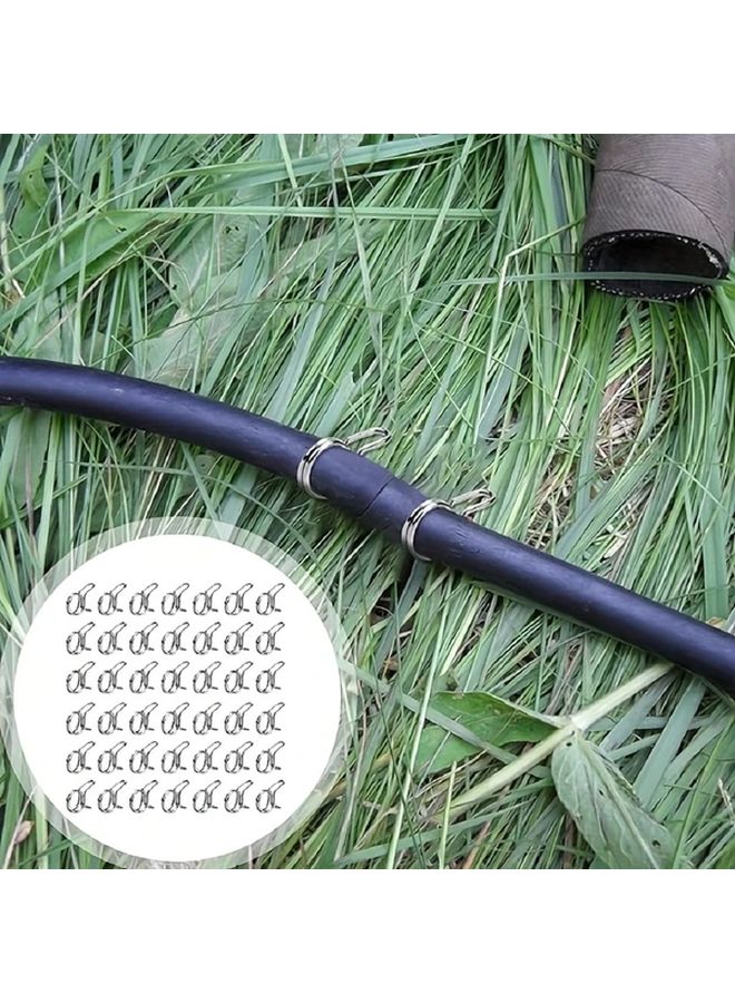 Universal Stainless Steel Double Ring Spring Clip 6mm Pipe Clamp 30pcs Leakproof Drip Irrigation Tube Adapter Easy to Install Gardening Watering Accessories - Image 5