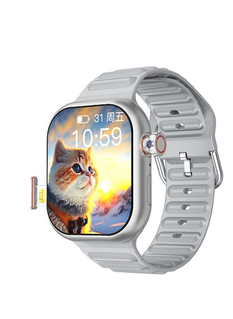 Smartbarry - C95 Ultra Android Smartwatch With Sim and 6Gb Ram 64Gb Rom Rotating camera 2 set Strap - Black - Image 1