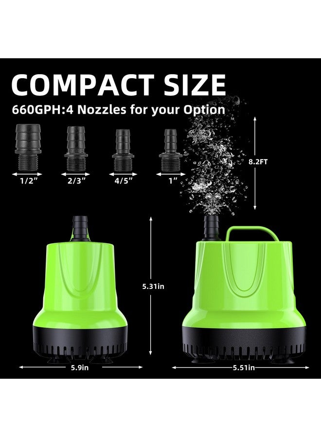 Fountain Submersible Water Pump: 660GPH 40W Small Sump Pump - Pond Pump for Outdoor Hydroponic Statuary Waterfall Aquarium Fish Tank - Image 3