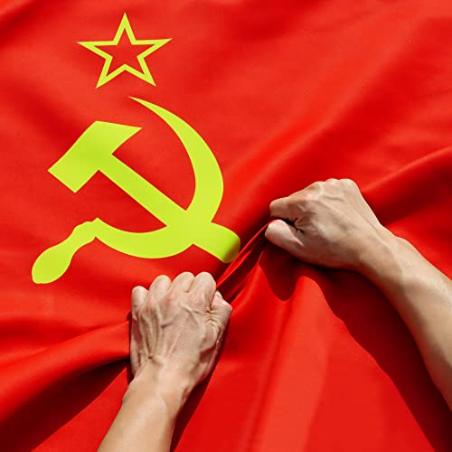 Anley Rip-Proof Technology Double Sided 3-Ply Soviet Union Flag 3x5 Ft - Vivid Color Canvas Header and Wrinkle Resistant - The Strongest Longest Lasting Union of Soviet Socialist Republics Flag 3X5 Ft - Image 2