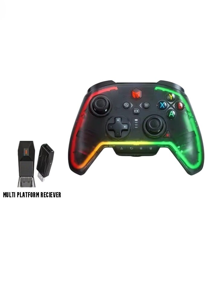 BIGBIG WON Wireless Switch Controller, Portable Bluetooth PC Game Controller, Durable Gamepad With Six Axis Gyro, Lightweight Rechargeable Gaming Controller, (Black, Set 1) - Image 1