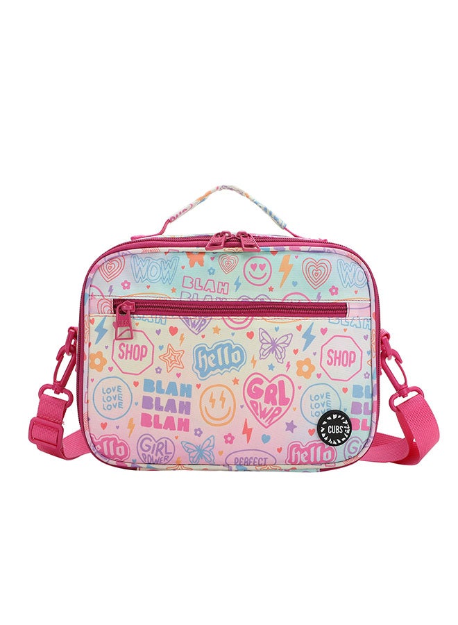 CUBS Printed Waterproof lunch bag with removable shoulder strap carrying your favorite meals to school, work or while traveling - Image 1