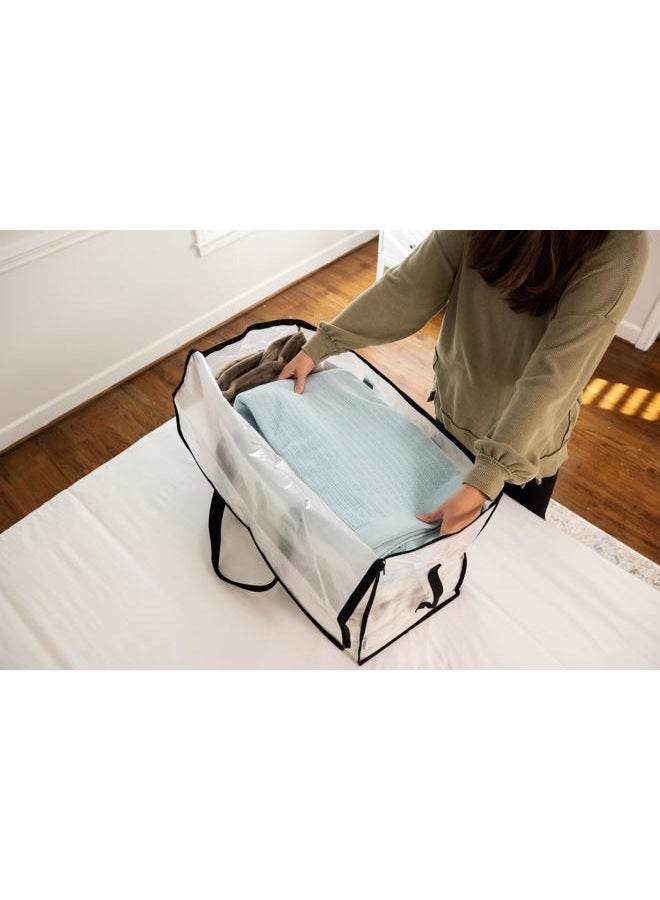 ClearSpace Oversized Moving Bags or Storage Bag Large Moving Boxes with Backpack Straps, Zippers & Handles Heavy-Duty Packing Bags for Moving, College Dorm, Christmas Decorations, 8 Pack - Image 4