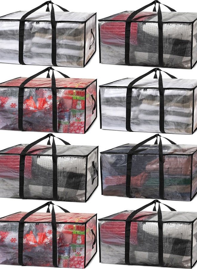 ClearSpace Oversized Moving Bags or Storage Bag Large Moving Boxes with Backpack Straps, Zippers & Handles Heavy-Duty Packing Bags for Moving, College Dorm, Christmas Decorations, 8 Pack - Image 1