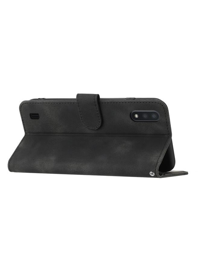 erorex Case For Samsung Galaxy A01/M01 Heart Pattern Skin Feel Leather Phone Case - Image 3