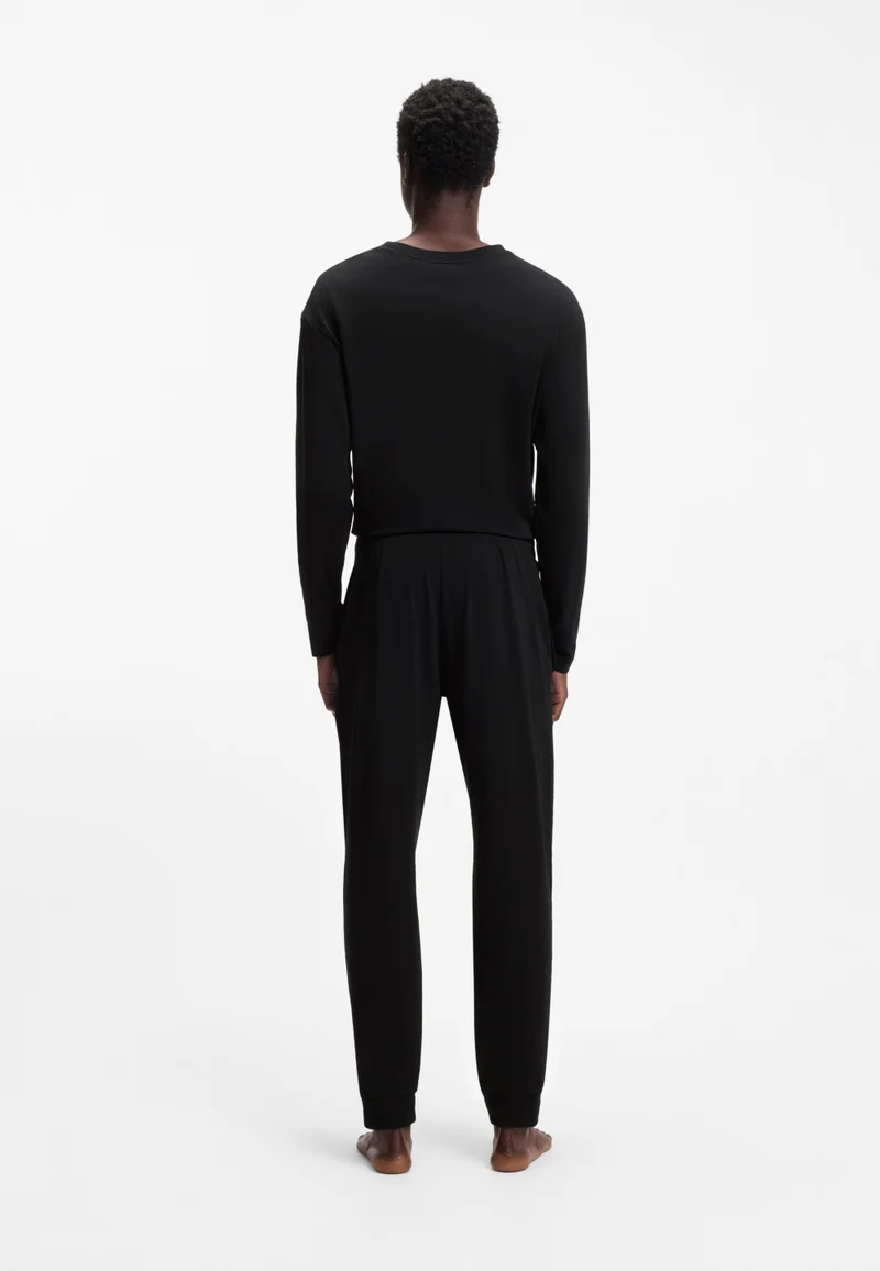 هوجو بنطلون رياضي قطن مطاطي بطبعة شعار