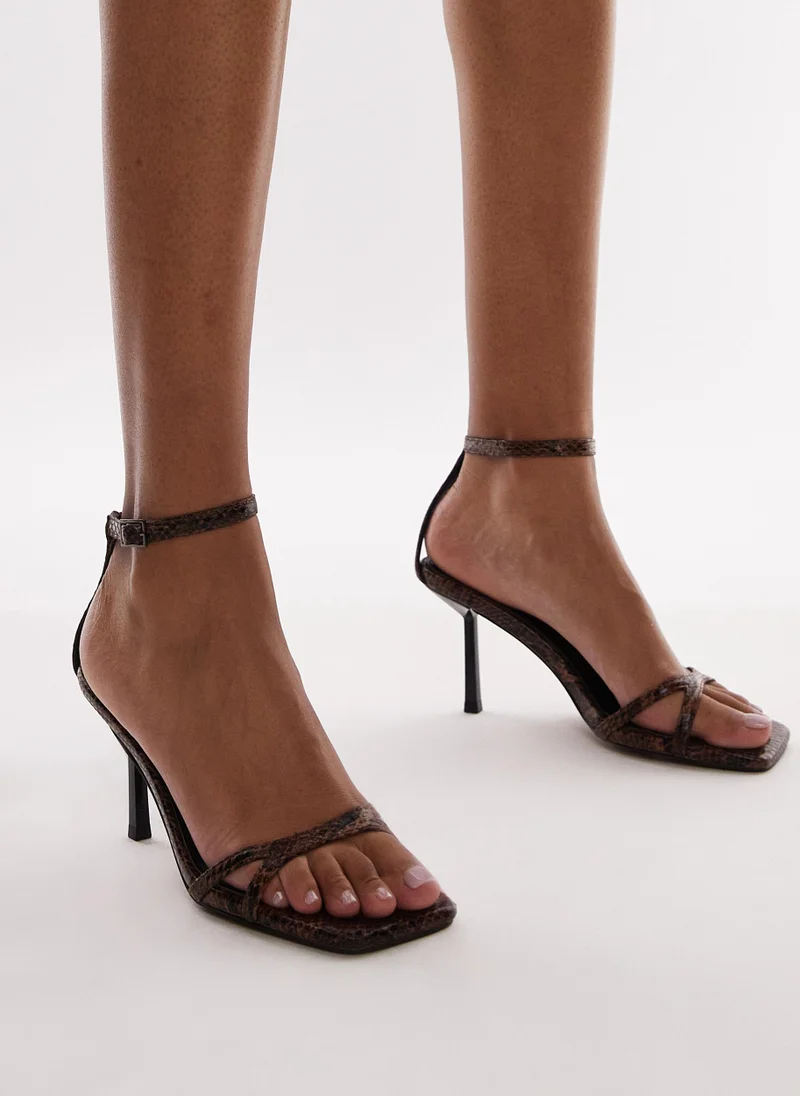 TOPSHOP Ankle Strap High Heel Sandals