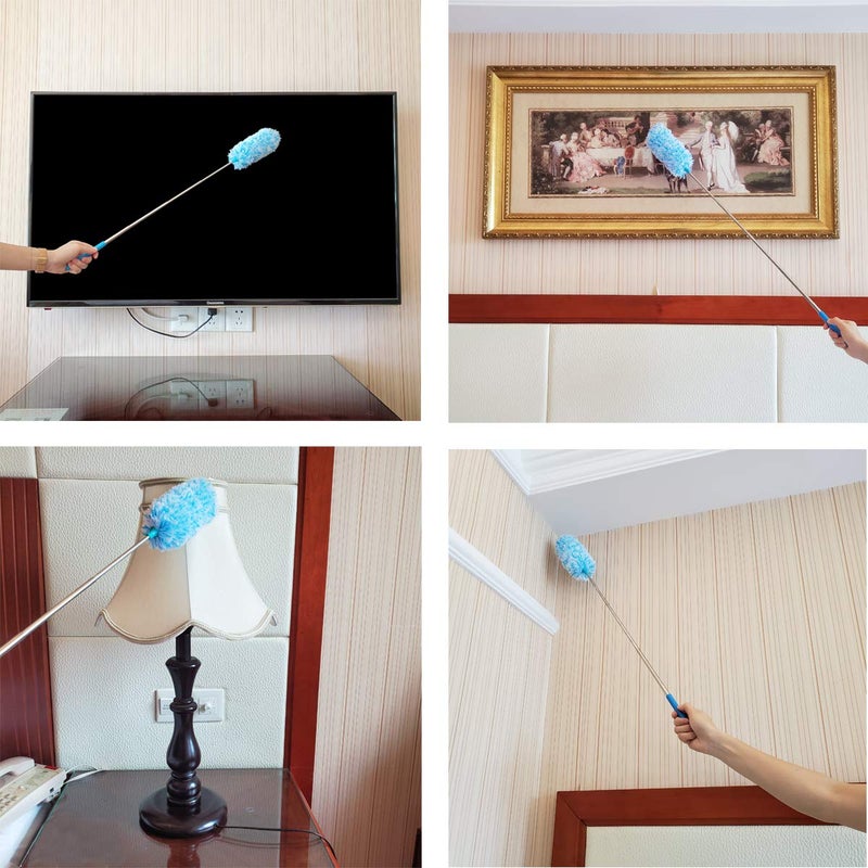 Tonmp 4 Pcs, [Microfiber] Hand [Duster] [Washable] Microfibre Cleaning Tool Extendable [Duster]s for Cleaning Office, Car, Computer, Air Condition - Image 5