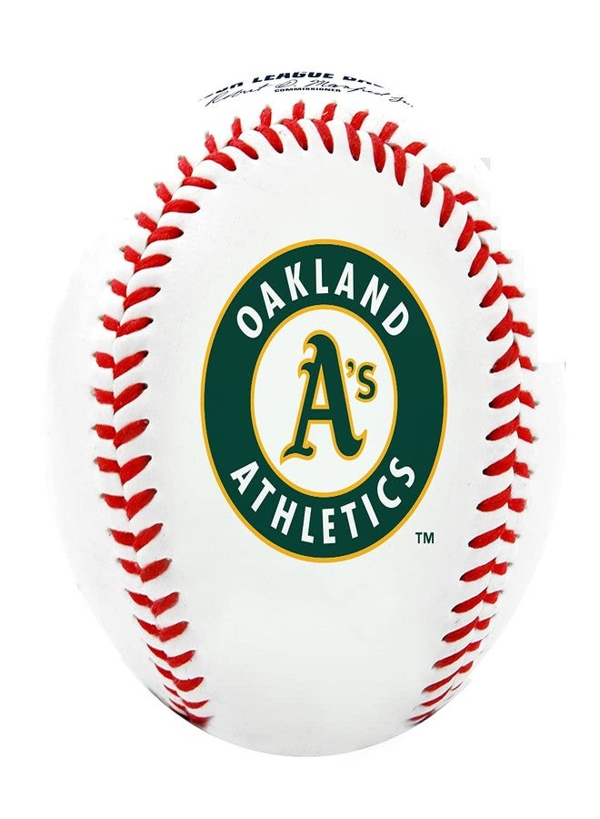 Rawlings MLB Oakland Athletics Team Logo Baseball, White, 1 - Image 2