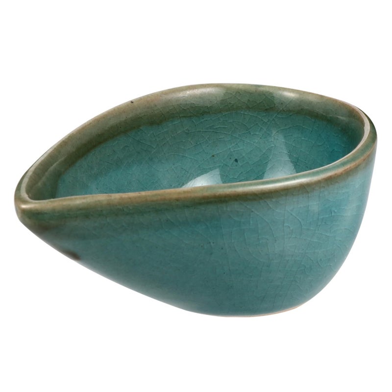 Small Ceramic Dish For Essential Oils And Spa Mud Mask Porcelain Bowl Ice Crackle Glaze - Image 2