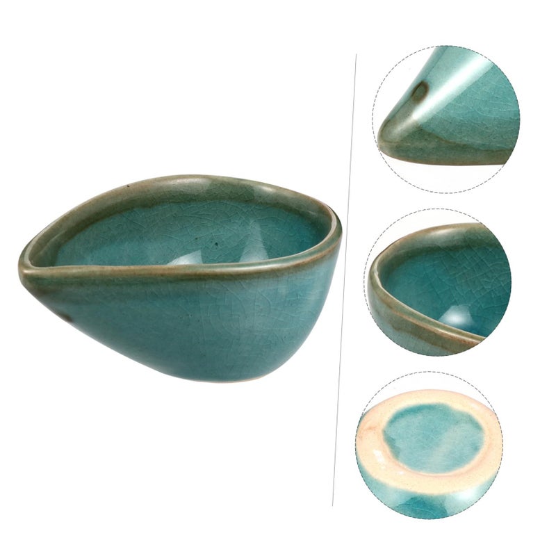 Small Ceramic Dish For Essential Oils And Spa Mud Mask Porcelain Bowl Ice Crackle Glaze - Image 5