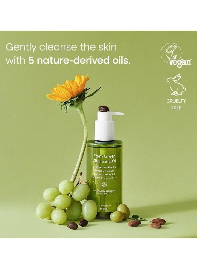 PURITO From Green Cleansing Oil 200ml, Korean Skincare, Makeup Remover, Facial Cleanser, Light Cleansing Oil, EWG - Image 2